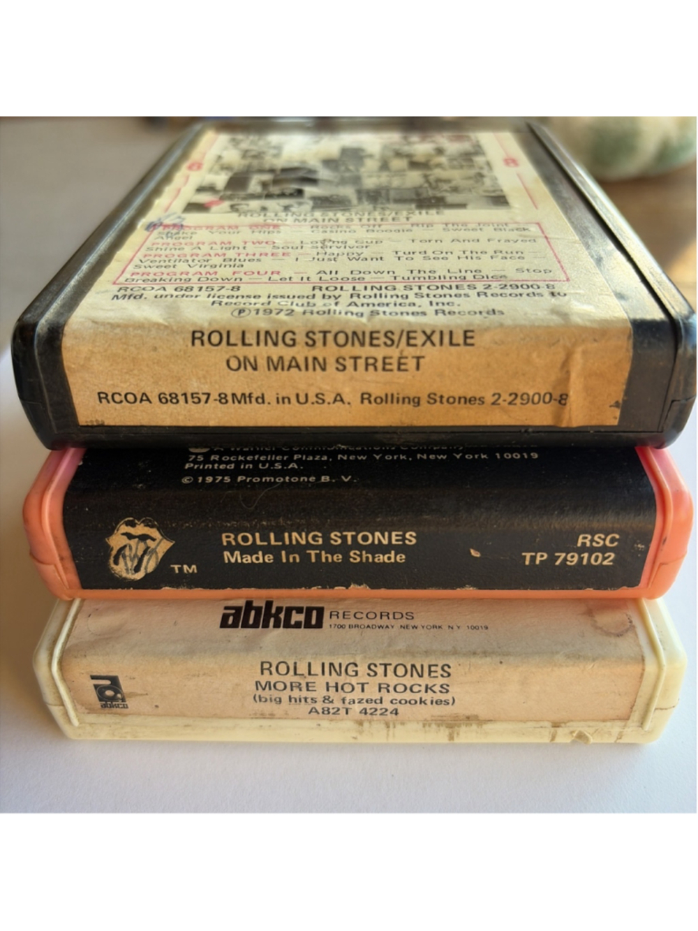 Rolling Stones 8 Track Tape Lot Tested Exile Street More Hot Rocks Made Shade